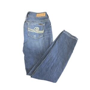 7 For All Mankind Women’s Size 6 Skinny Jeans Dark Wash Mid Rise Stretch Denim